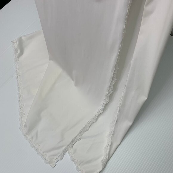 Vanity Fair Slip Small Maxi Length High Slit Vintage Lace Trim Cream - Picture 4 of 12